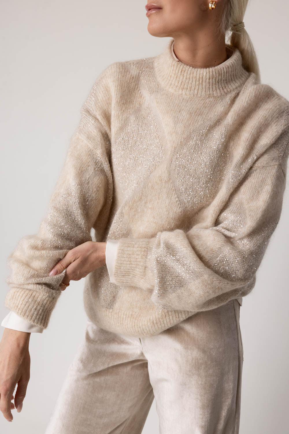 BRUNELLO CUCINELLI-Dazzling Argyle Sweater-
