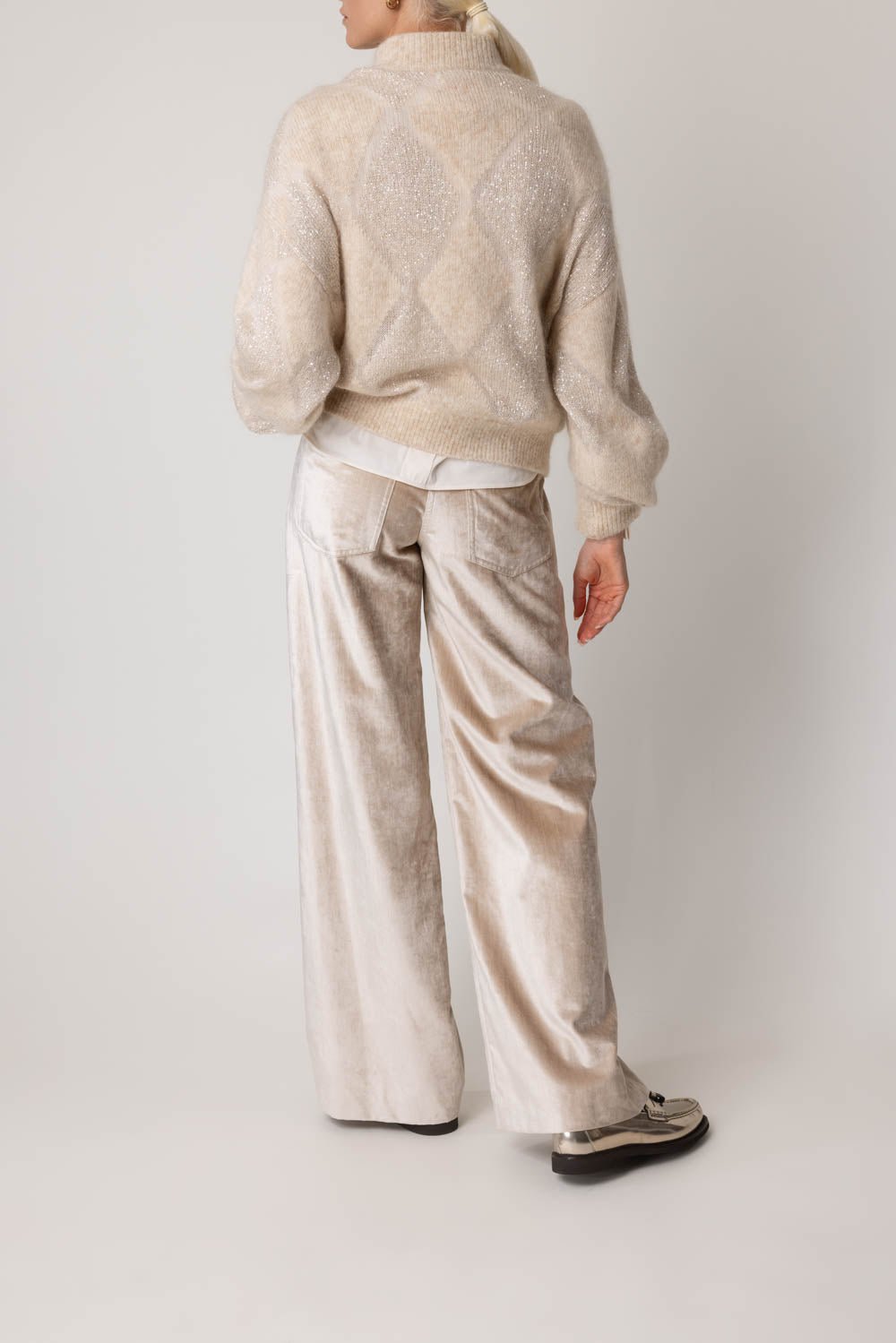 BRUNELLO CUCINELLI-Dazzling Argyle Sweater-