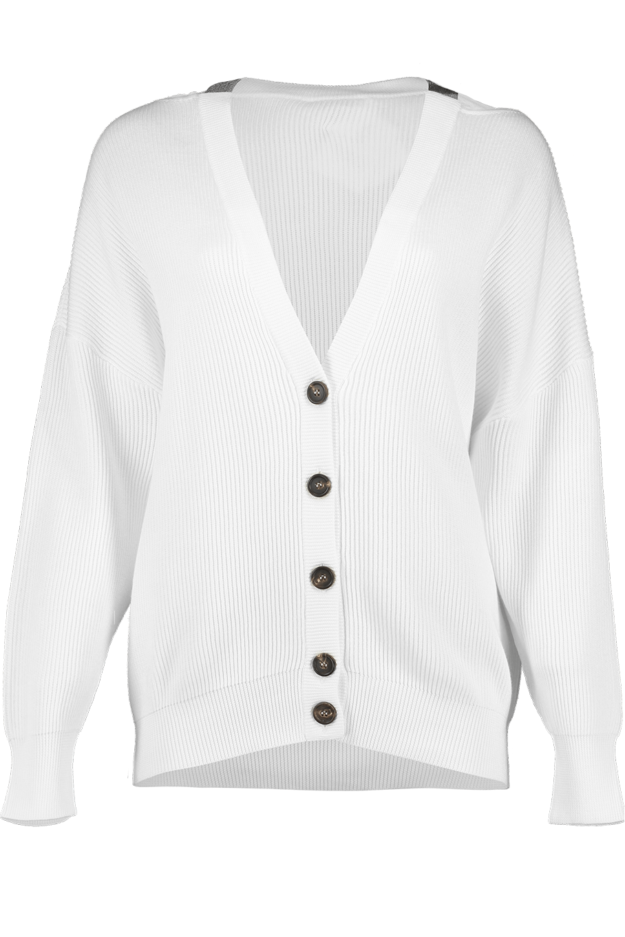 BRUNELLO CUCINELLI-Button V Neck Cardigan-