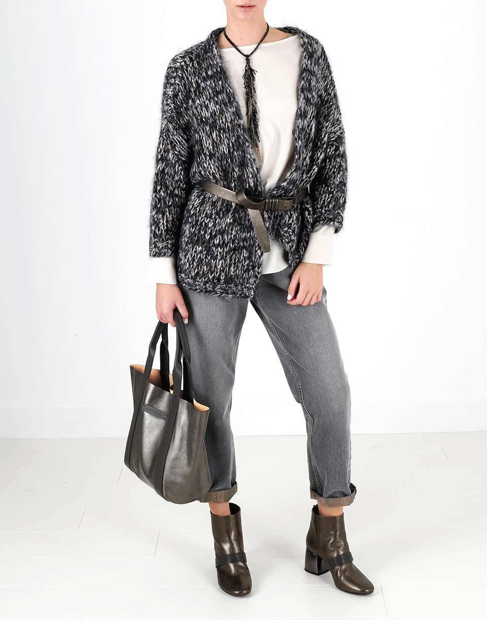 BRUNELLO CUCINELLI-Mohair Melange Cardigan-