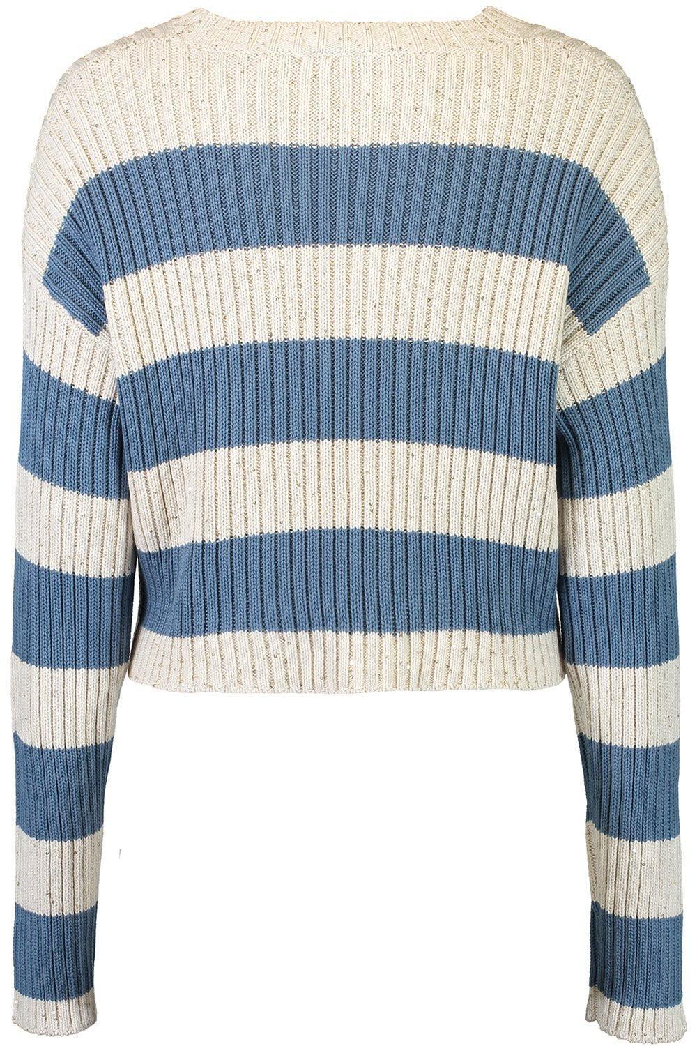 BRUNELLO CUCINELLI-Bicolor Paillet Pullover-