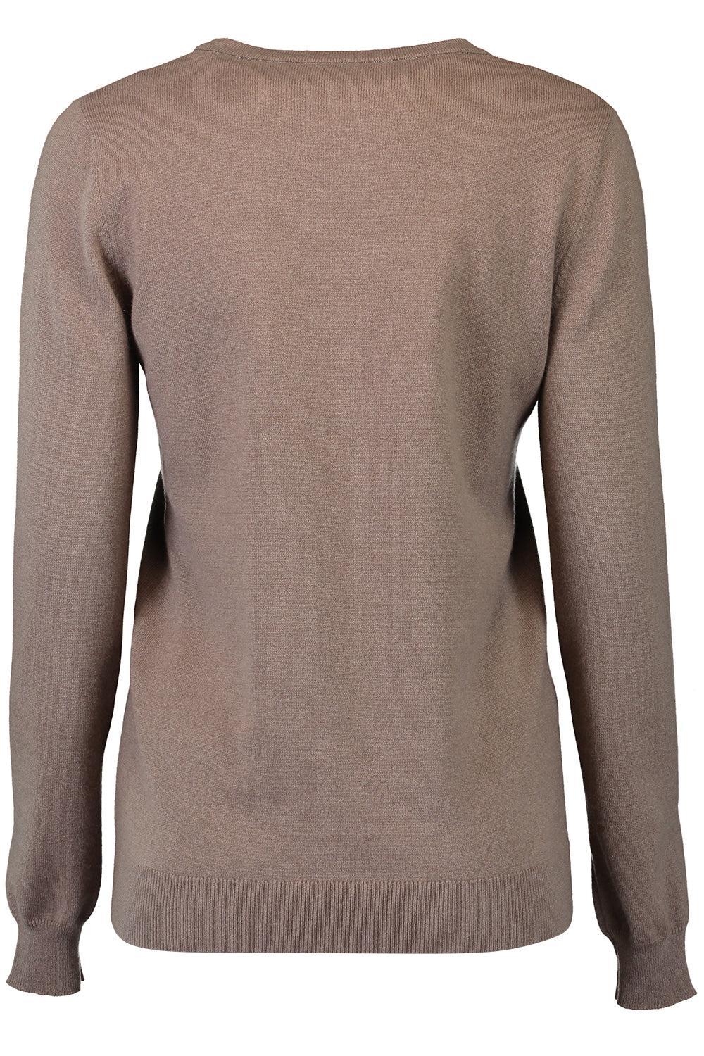 Long Sleeve Sweater - Brown-BROWN-XS-CLOTHINGTOPSWEATER-BRUNELLO CUCINELLI