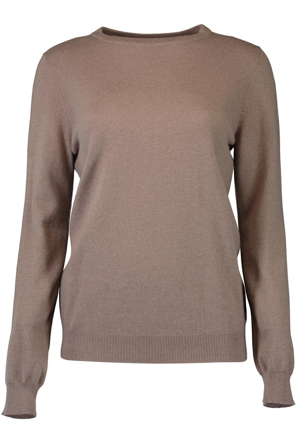 Long Sleeve Sweater - Brown-BROWN-XS-CLOTHINGTOPSWEATER-BRUNELLO CUCINELLI