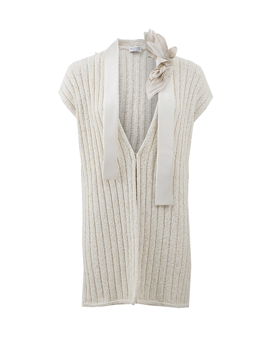 BRUNELLO CUCINELLI-Cardigan With Silk Tie-