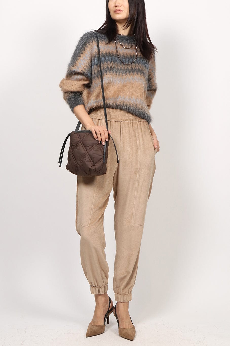 BRUNELLO CUCINELLI-Striped Mohair Sweater-