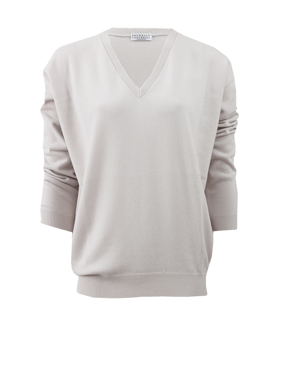 BRUNELLO CUCINELLI-V-Neck Boyfriend Pullover-