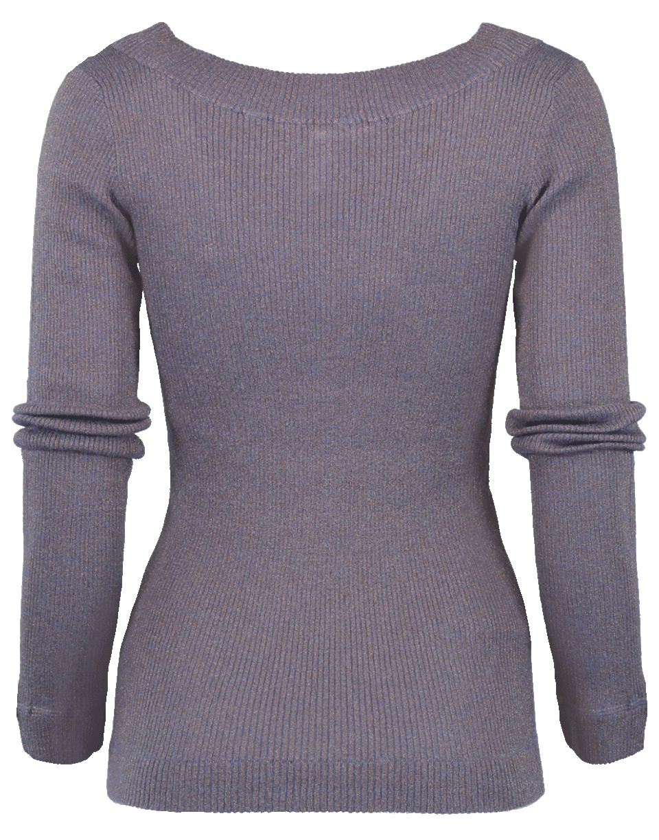 BRUNELLO CUCINELLI-Ribbed Lurex Pullover-