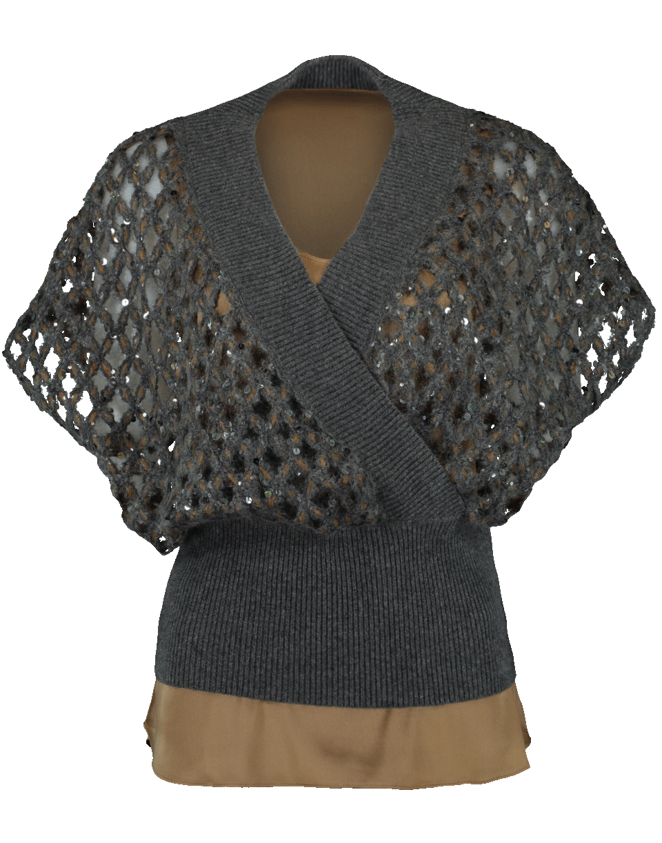 BRUNELLO CUCINELLI-Lux Net Criss Cross Pullover-