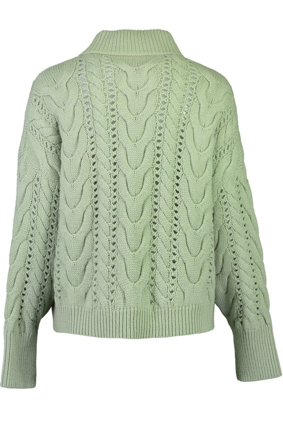 BRUNELLO CUCINELLI-Cropped Cable Knit Mock Neck-