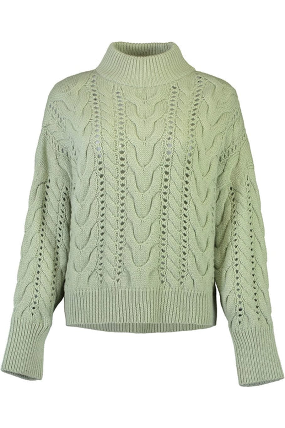 BRUNELLO CUCINELLI-Cropped Cable Knit Mock Neck-