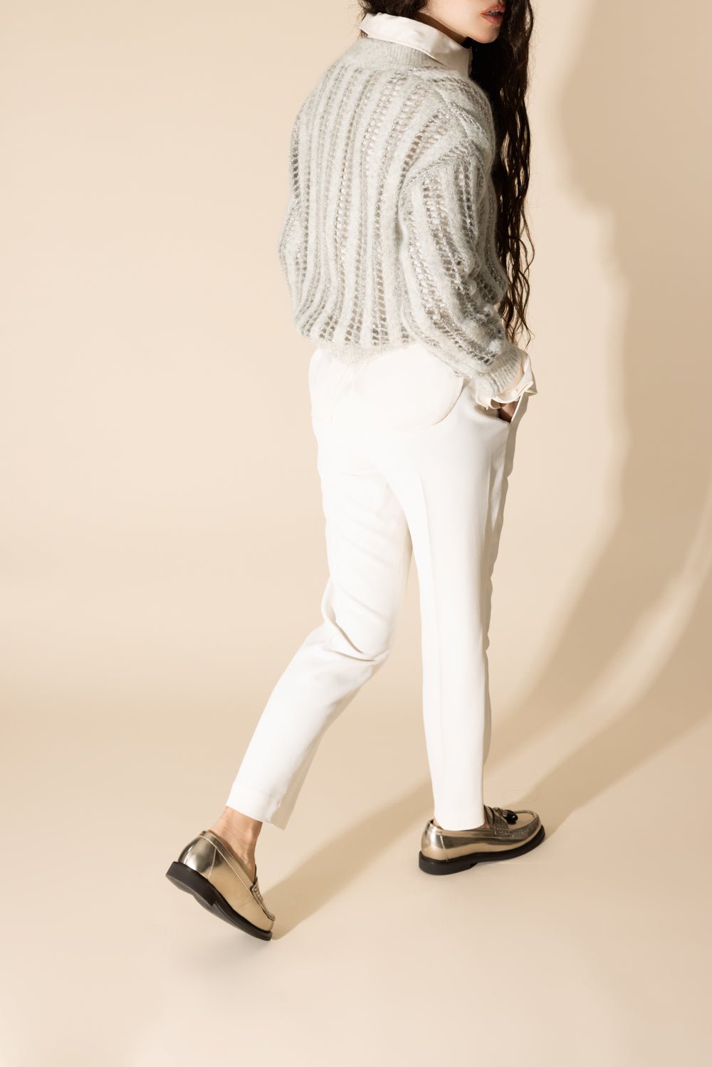 BRUNELLO CUCINELLI-Dazzling Net Sweater-