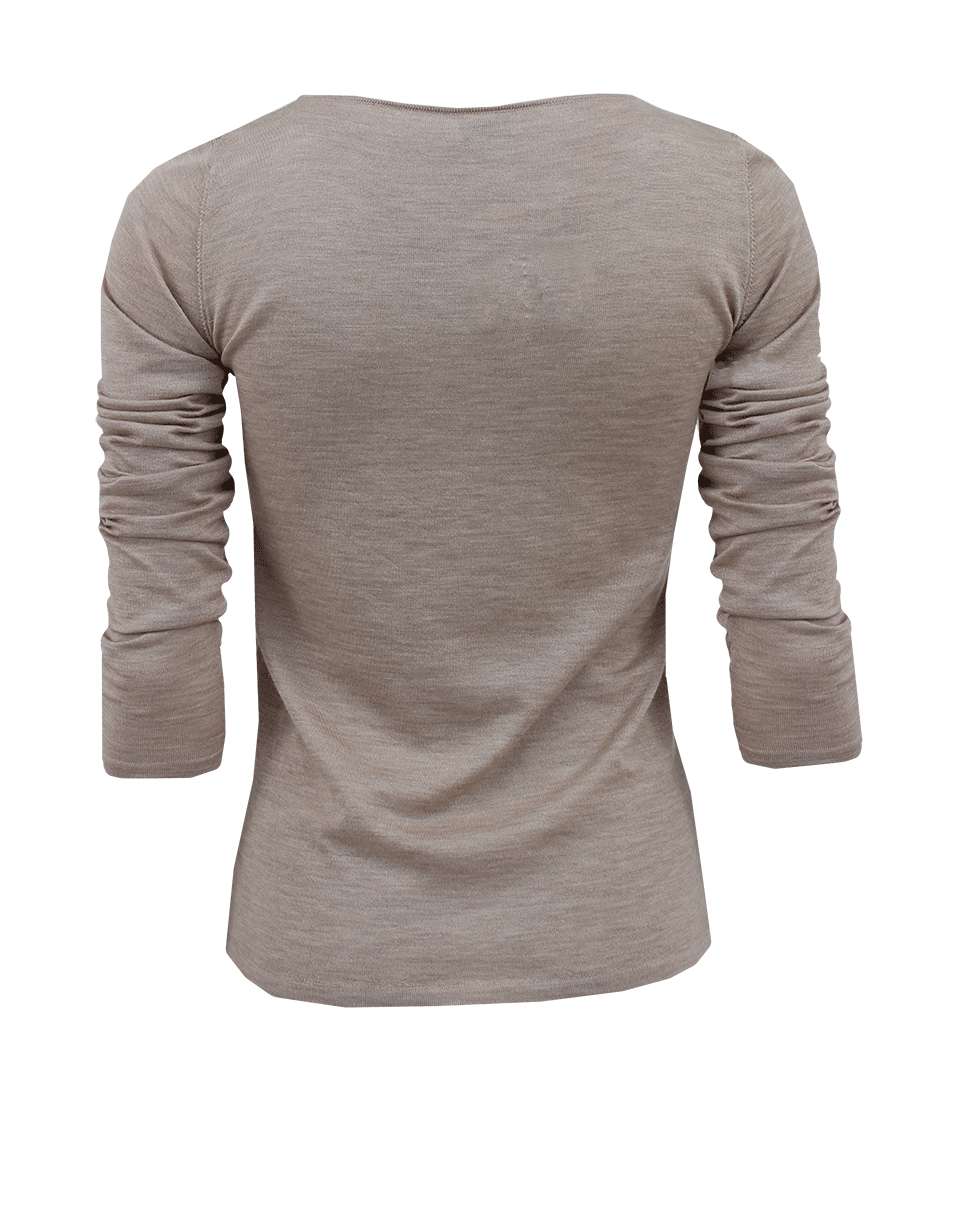 BRUNELLO CUCINELLI-Long Sleeve Wide Neck Pullover-