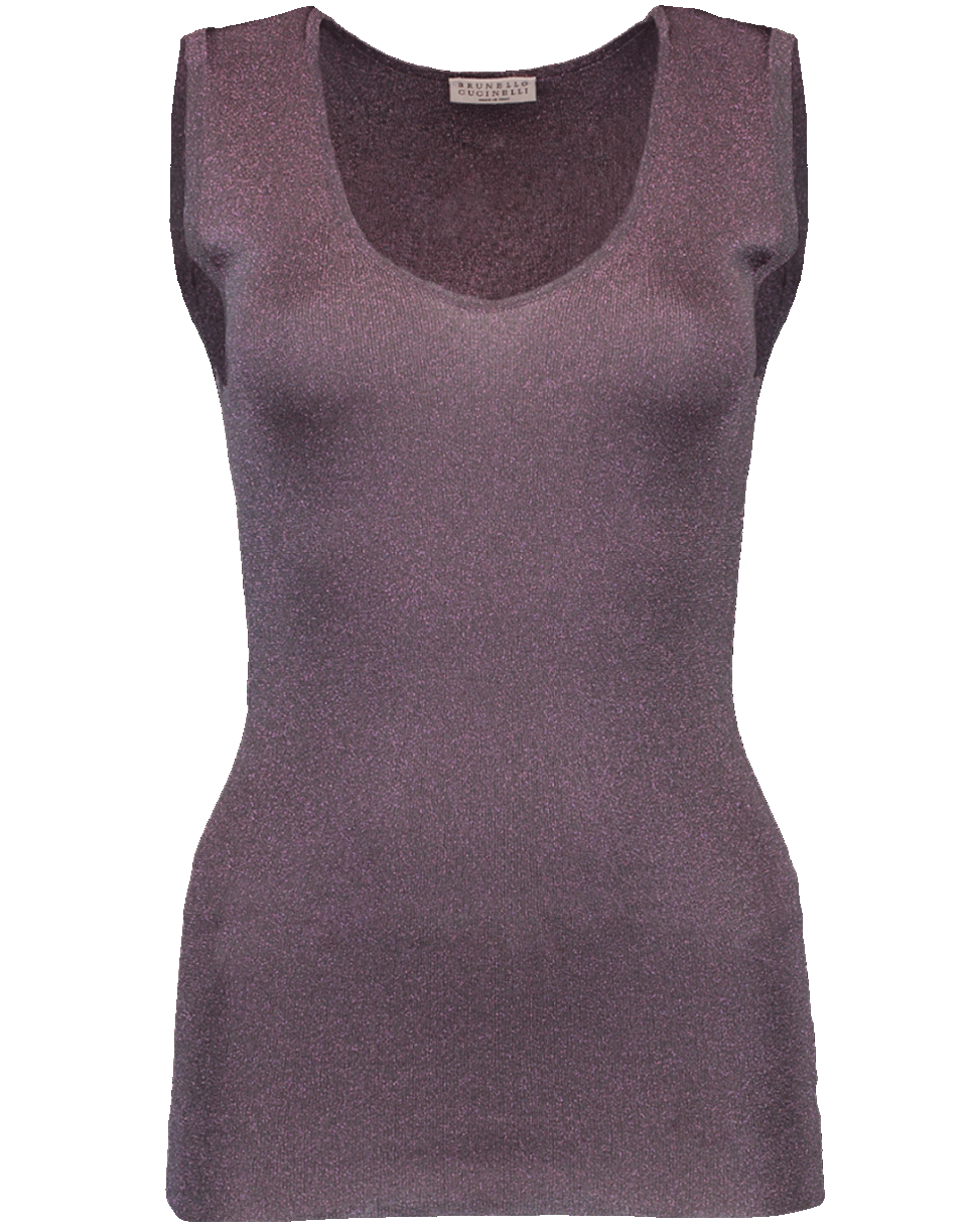 BRUNELLO CUCINELLI-Fitted Lurex Tank-