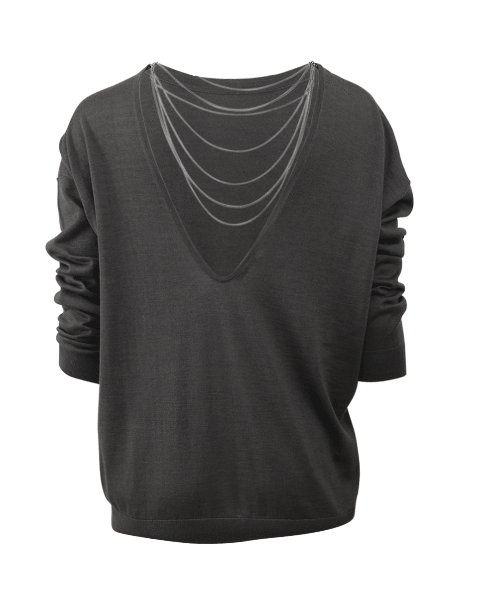 BRUNELLO CUCINELLI-Pullover With Monili Back-