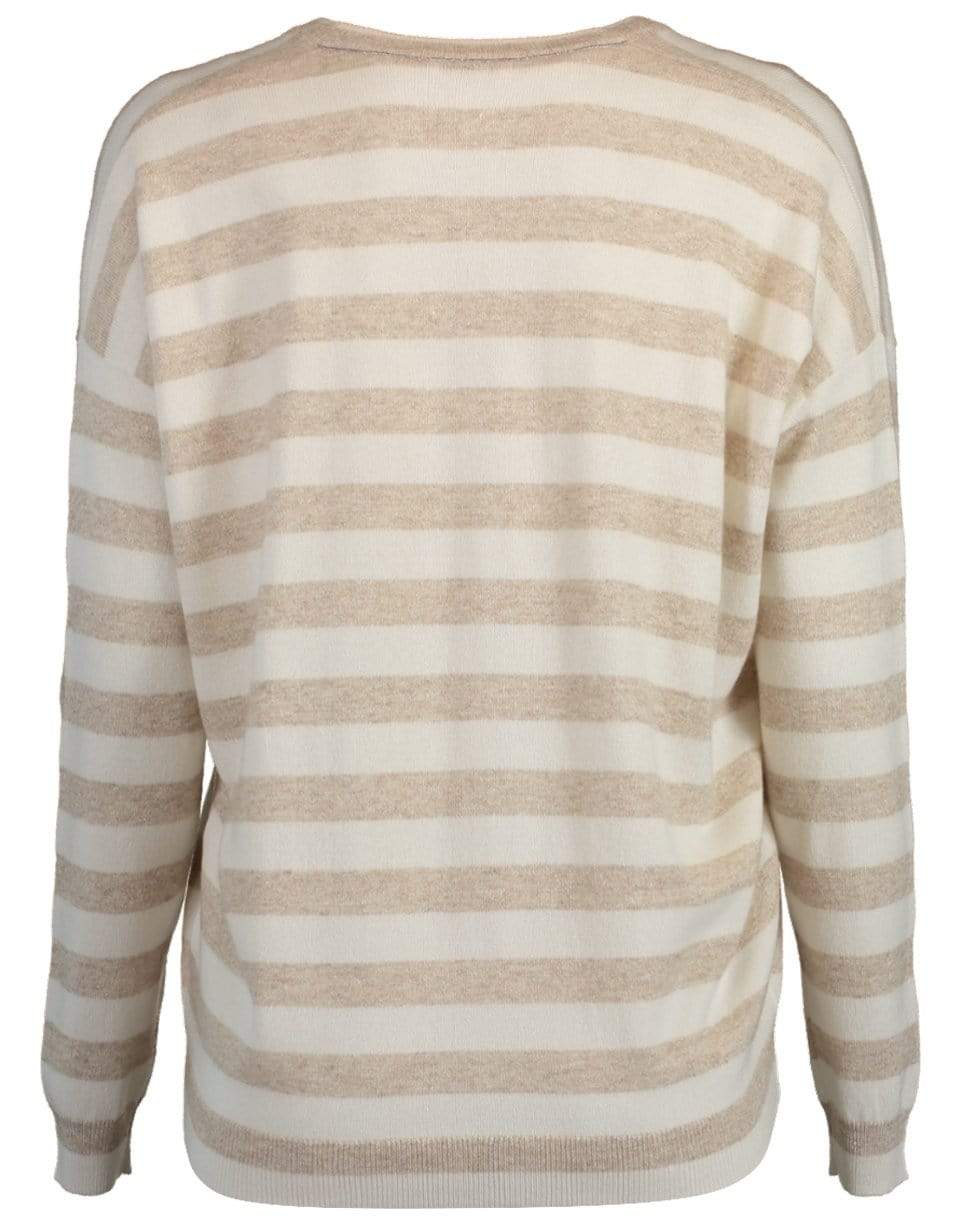 BRUNELLO CUCINELLI-Boxy Striped Knit Sweater-
