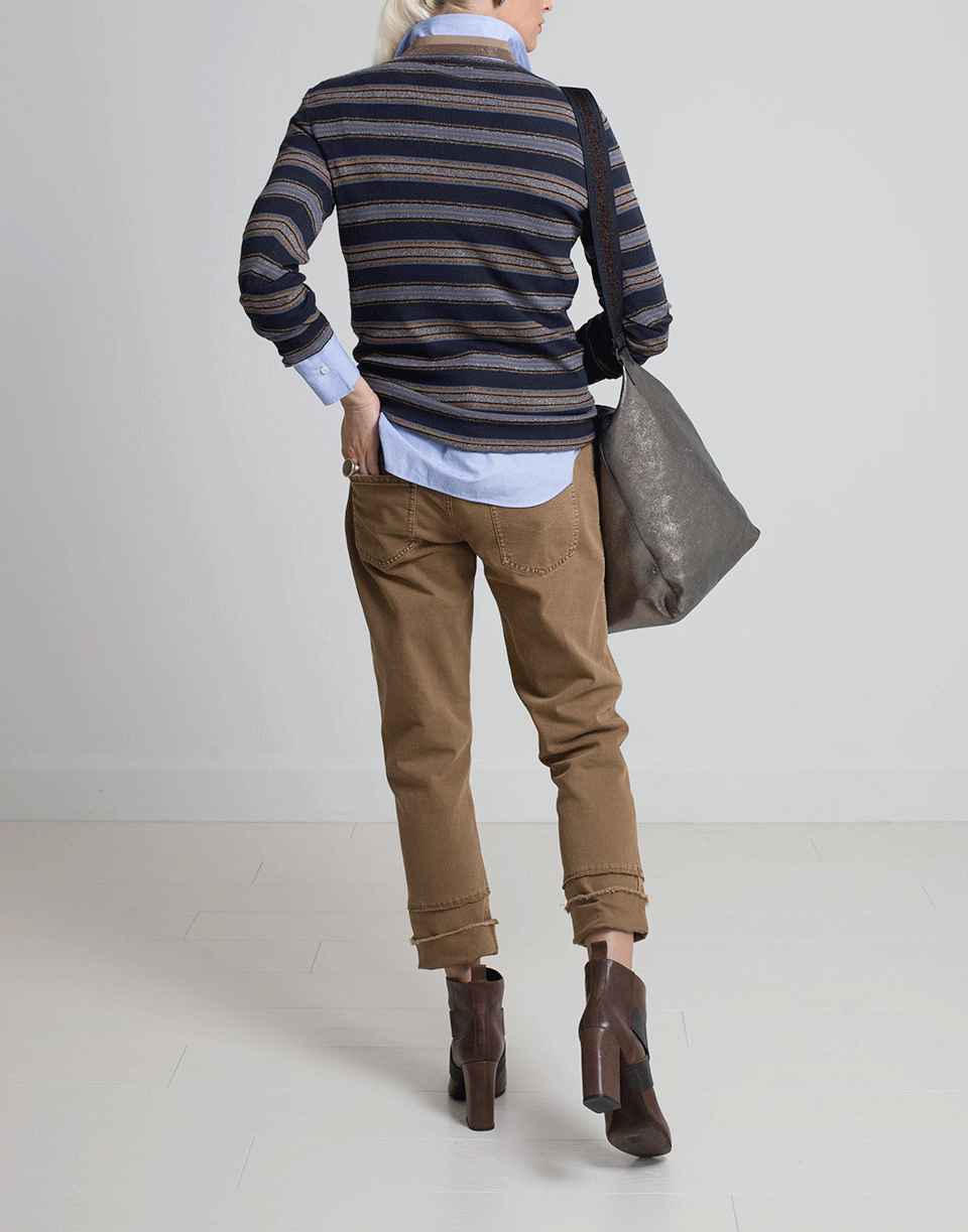 BRUNELLO CUCINELLI-Striped Sweater-