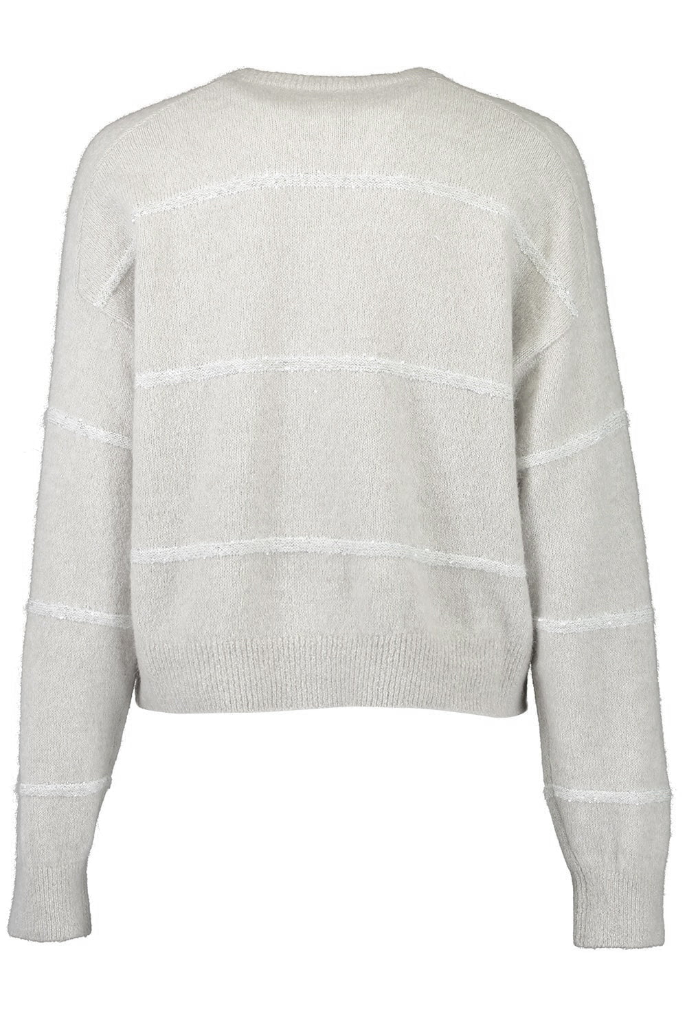 BRUNELLO CUCINELLI-Sequin Stripe Vneck Sweater-