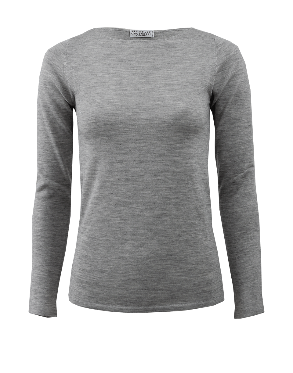 BRUNELLO CUCINELLI-Cashmere Boatneck Pullover-