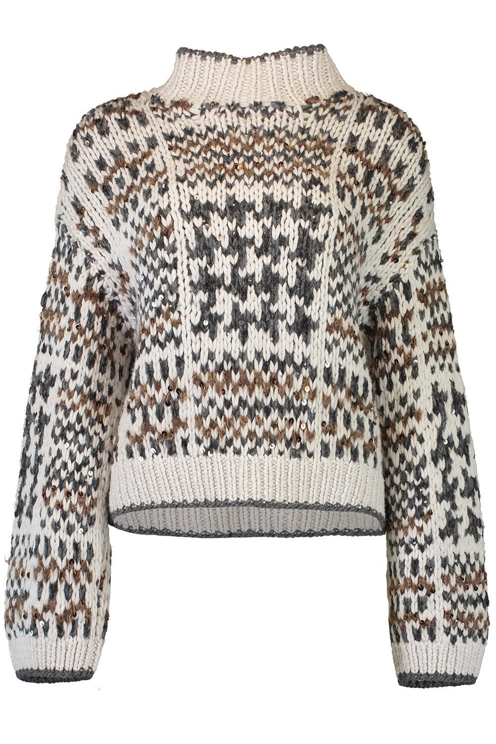Prince Of Wales Opera Sweater-PEARL-XS-CLOTHINGTOPSWEATER-BRUNELLO CUCINELLI
