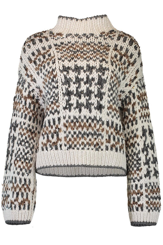 Prince Of Wales Opera Sweater-PEARL-XS-CLOTHINGTOPSWEATER-BRUNELLO CUCINELLI