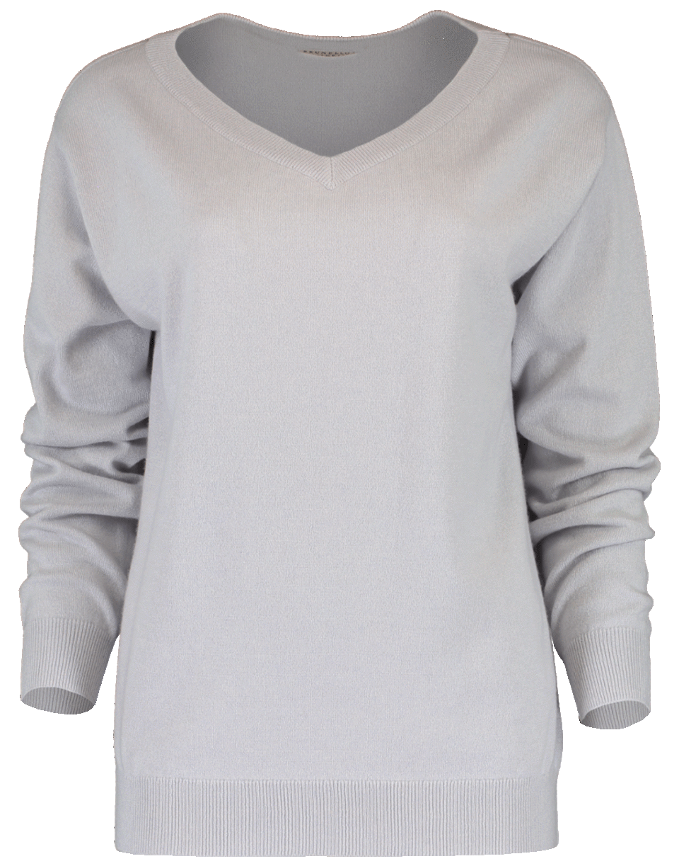 BRUNELLO CUCINELLI-Cashmere V-Neck Pullover-