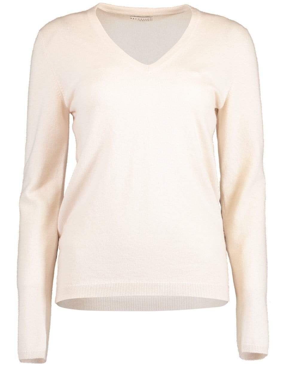 BRUNELLO CUCINELLI-Elbow Patch Cashmere Sweater-SHELL