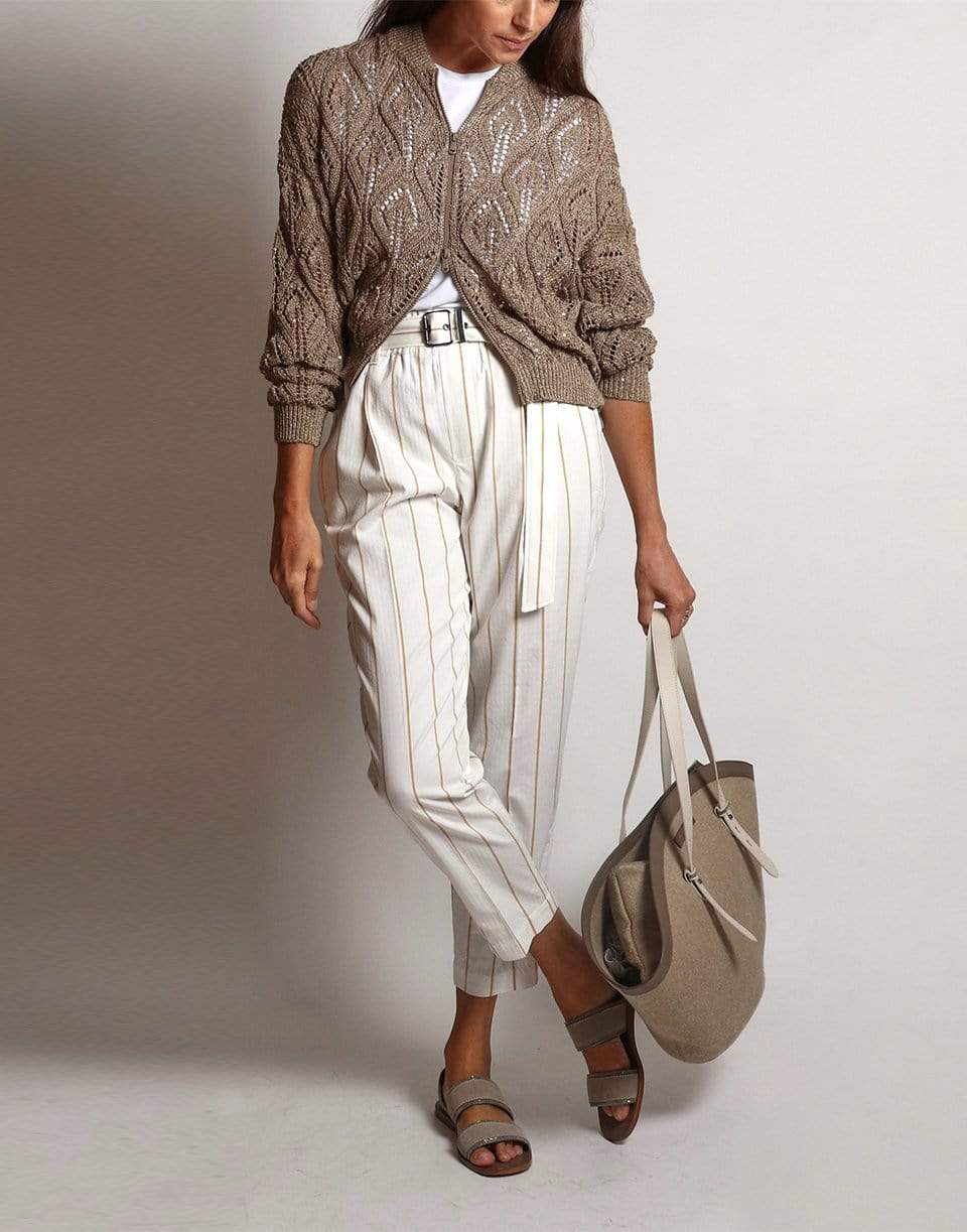 BRUNELLO CUCINELLI-Macro Paillette Crochet Bomber-