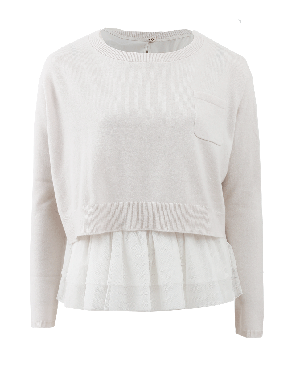 BRUNELLO CUCINELLI-Cashmere Pullover With Ruffle-