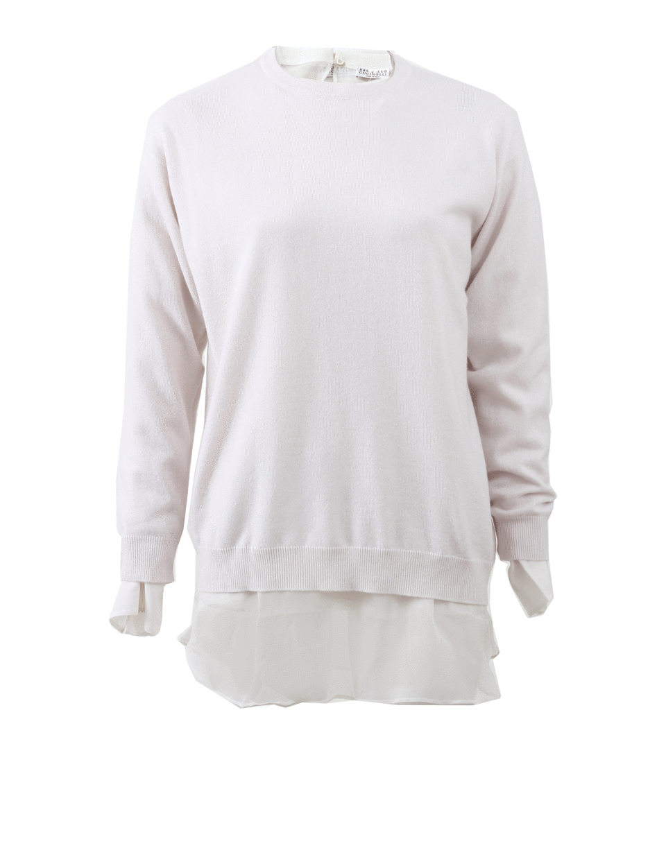 BRUNELLO CUCINELLI-Pullover With Chiffon Tunic Underlay-