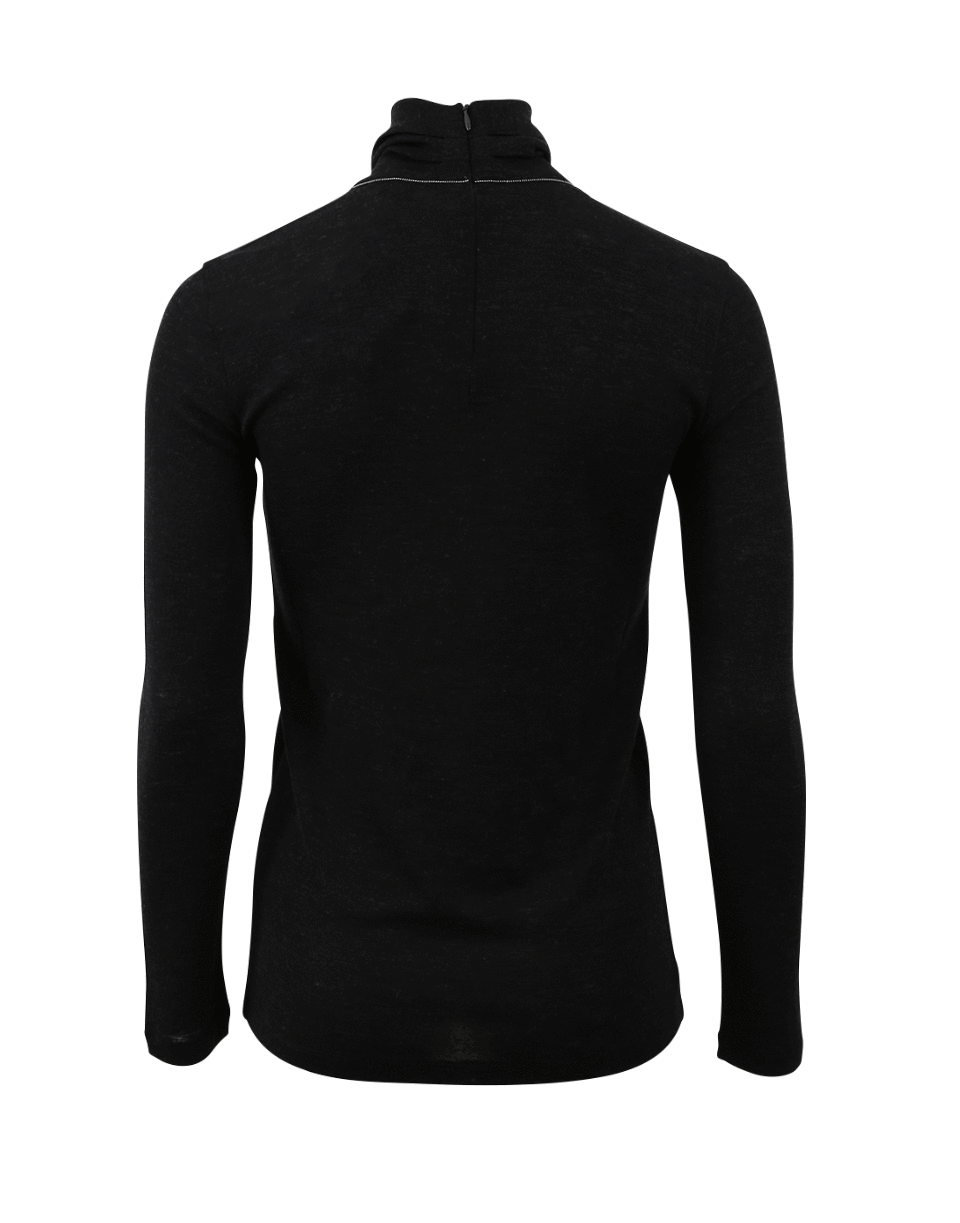 BRUNELLO CUCINELLI-Wool Jersey Turtleneck Top-