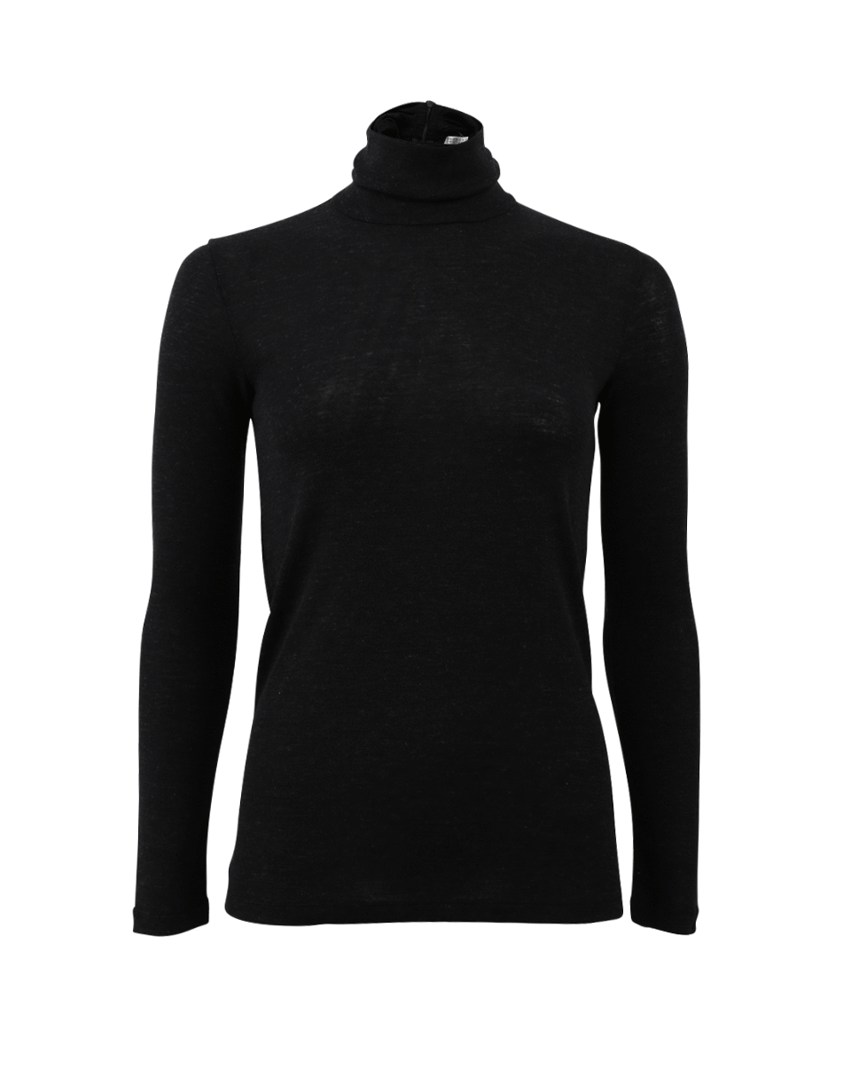 BRUNELLO CUCINELLI-Wool Jersey Turtleneck Top-