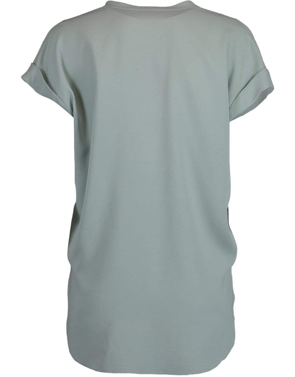 BRUNELLO CUCINELLI-Monili Pocket High-Low Tee-