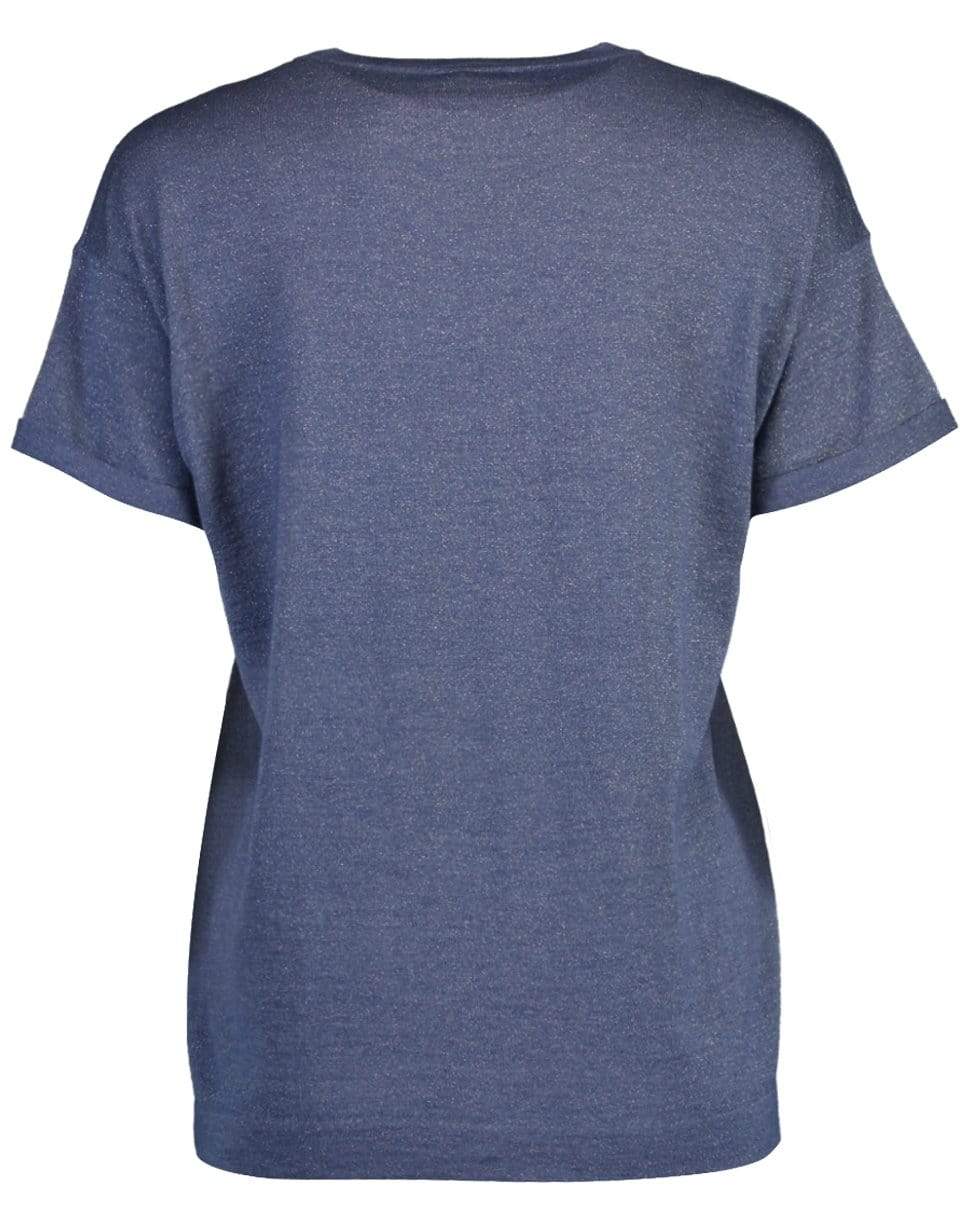 BRUNELLO CUCINELLI-Lurex Short Sleeve T-Shirt-