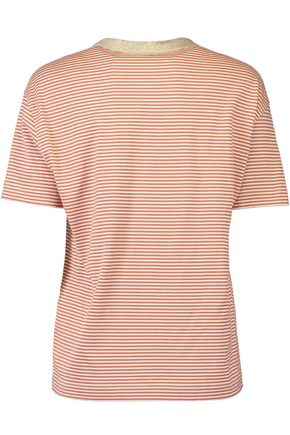 Round Collar Striped T-Shirt-PAN/TANG-XS-CLOTHINGTOPT-SHIRT-BRUNELLO CUCINELLI