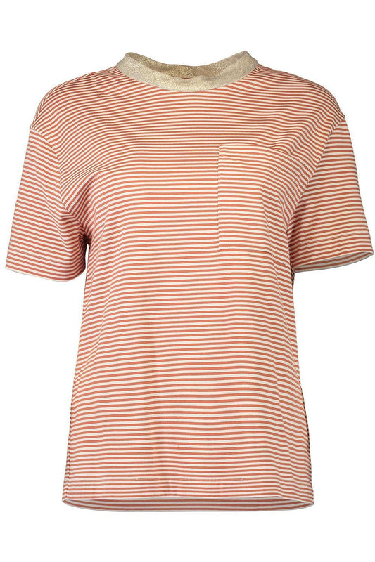 Round Collar Striped T-Shirt-PAN/TANG-XS-CLOTHINGTOPT-SHIRT-BRUNELLO CUCINELLI