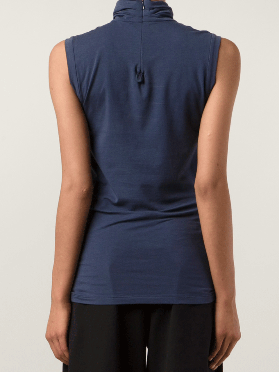 BRUNELLO CUCINELLI-Cotton Jersey Swarovski Turtleneck Tank-