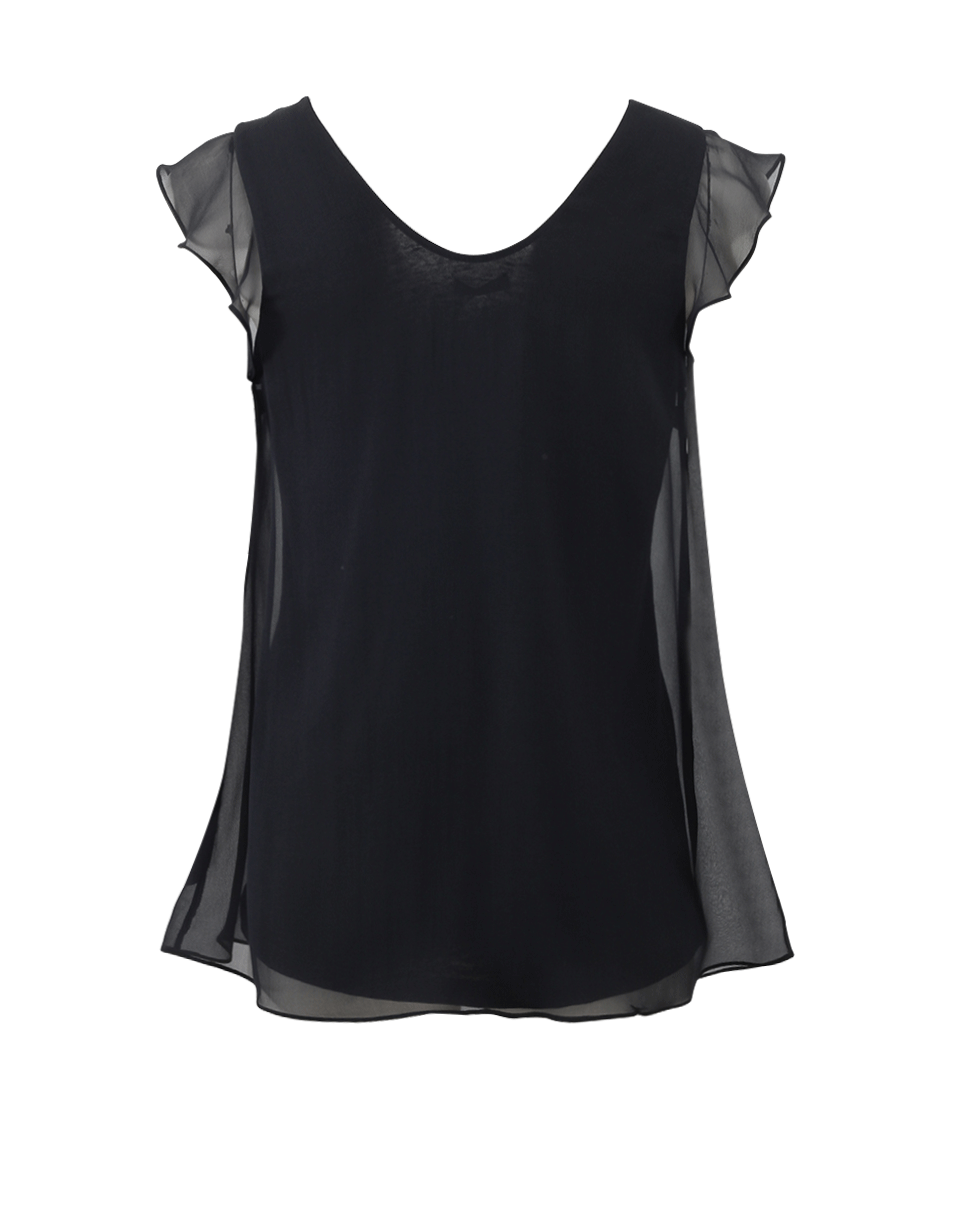 BRUNELLO CUCINELLI-Ruffle Overlay T-Shirt-