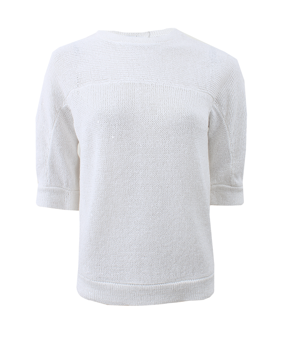 BRUNELLO CUCINELLI-Curved Chest Silk Knit Tee-