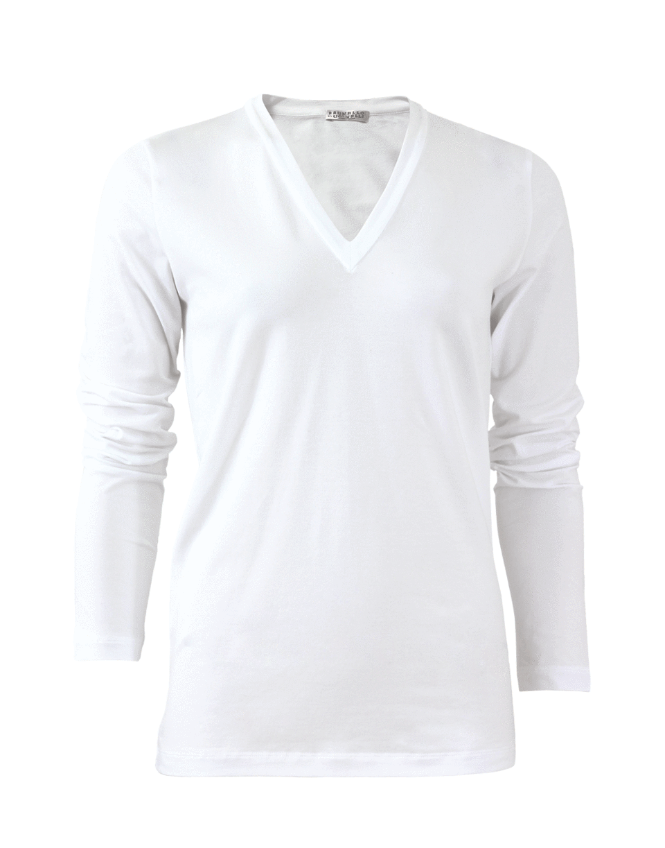 BRUNELLO CUCINELLI-Jersey Tee-WHITE