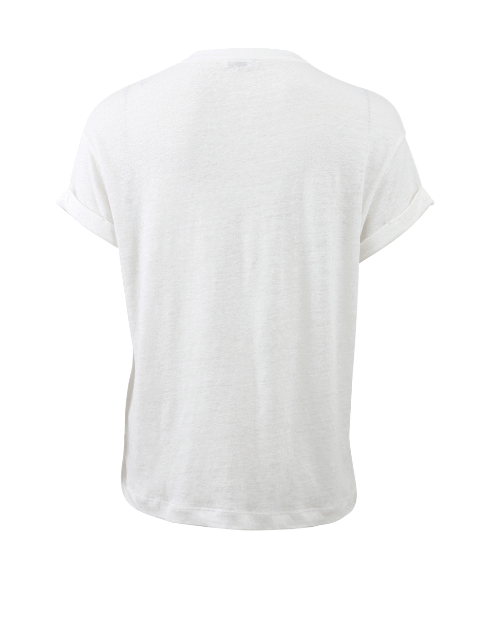 BRUNELLO CUCINELLI-Linen Rolled Sleeve T-Shirt-