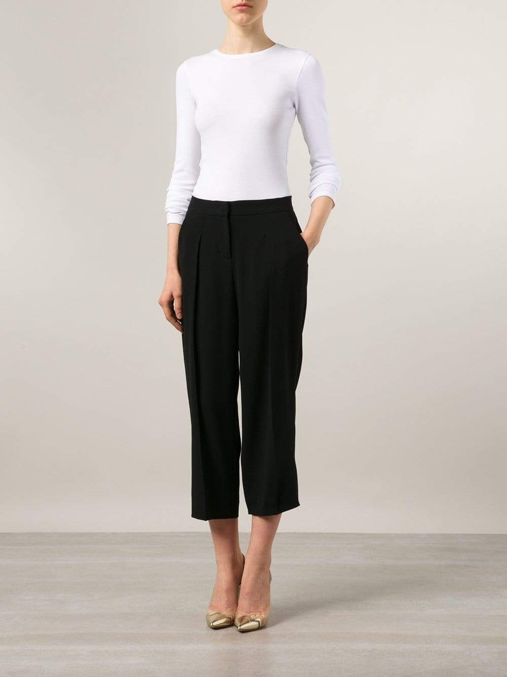 BRUNELLO CUCINELLI-Long-Sleeve Ribbed Tee-