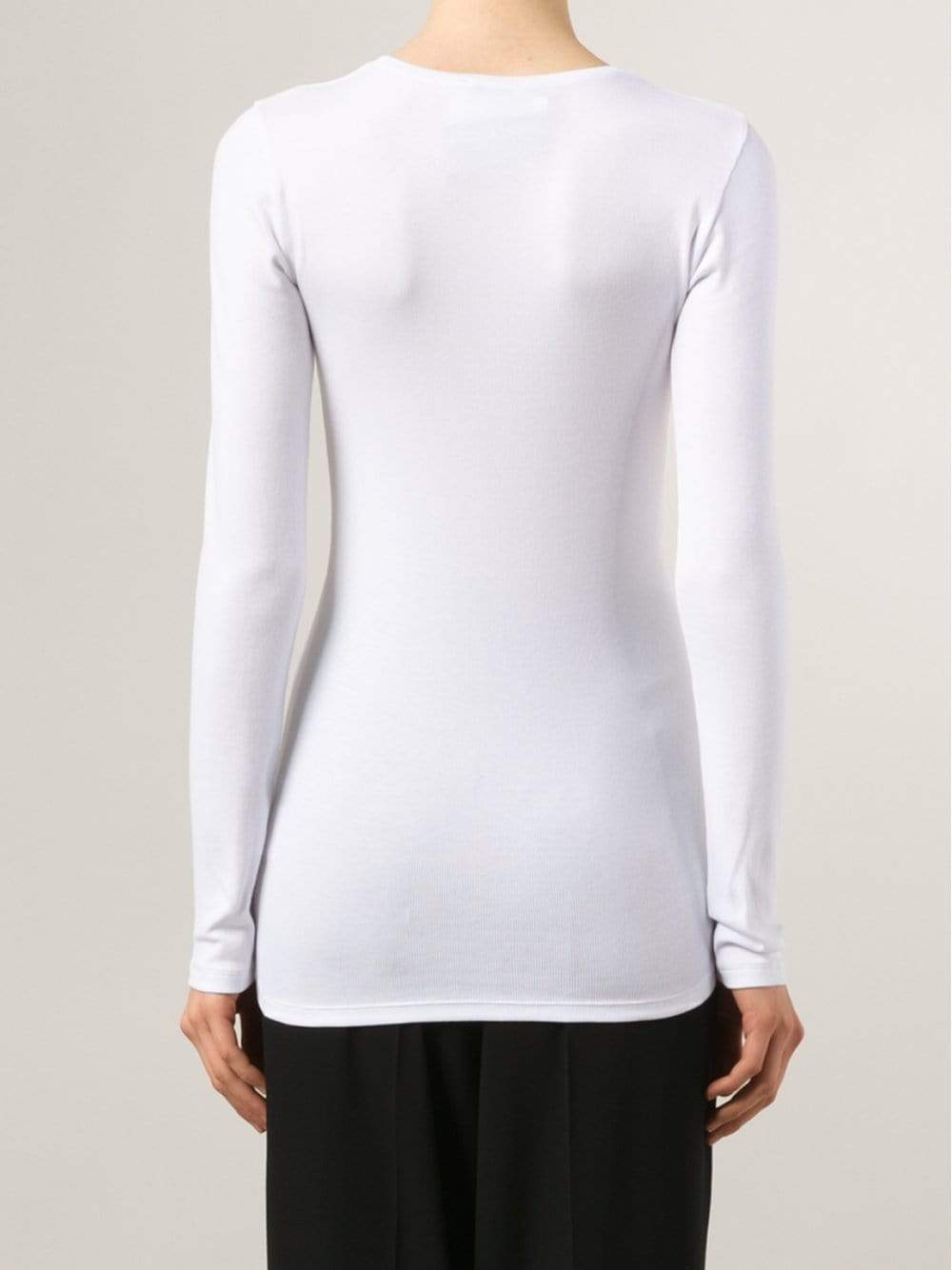 BRUNELLO CUCINELLI-Long-Sleeve Ribbed Tee-
