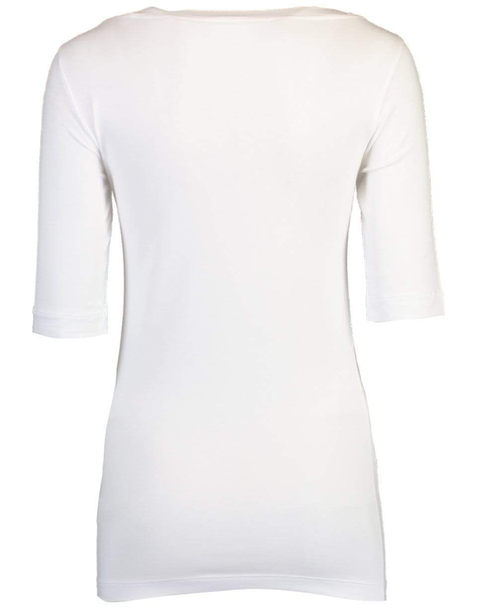 BRUNELLO CUCINELLI-Boat Neck Quarter Sleeve T-Shirt-