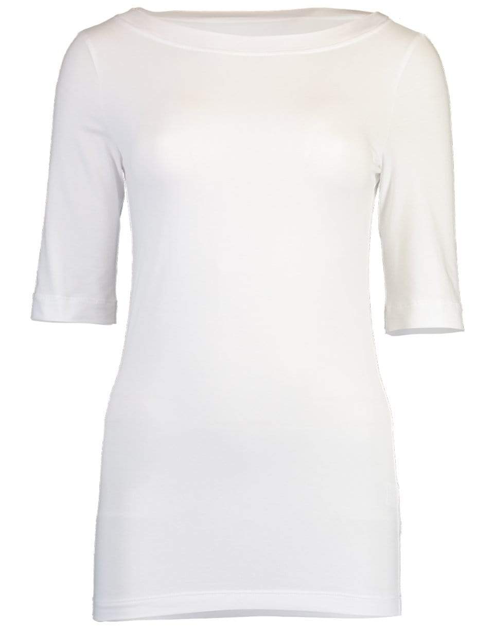 BRUNELLO CUCINELLI-Boat Neck Quarter Sleeve T-Shirt-