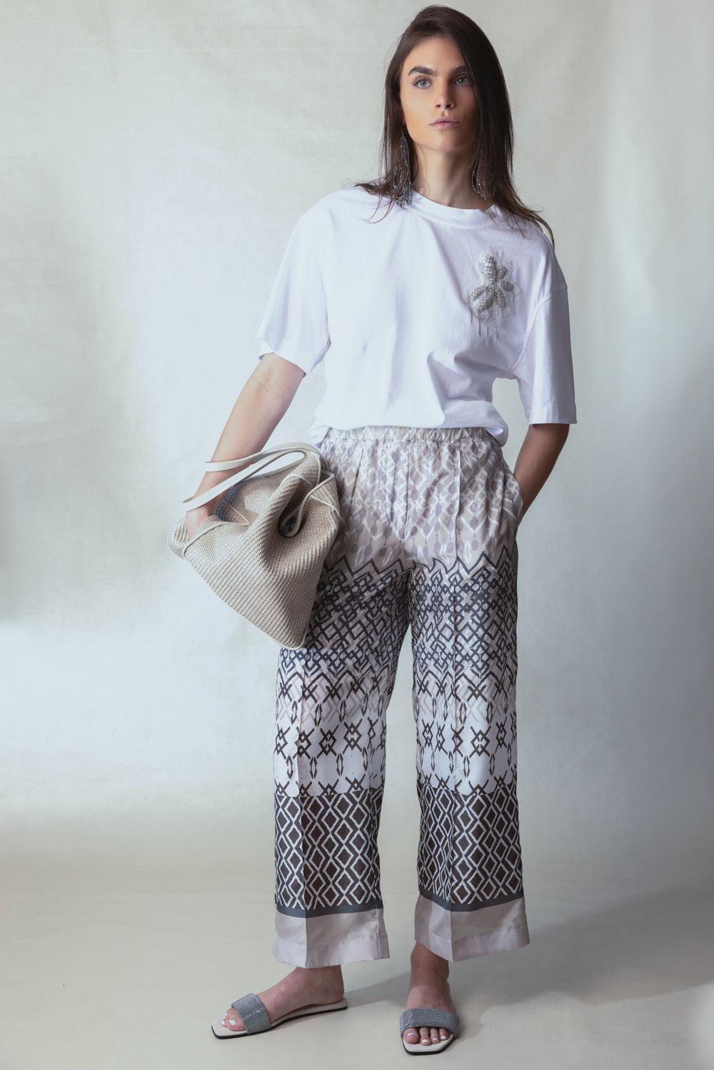 BRUNELLO CUCINELLI-Floral Crest Tee-
