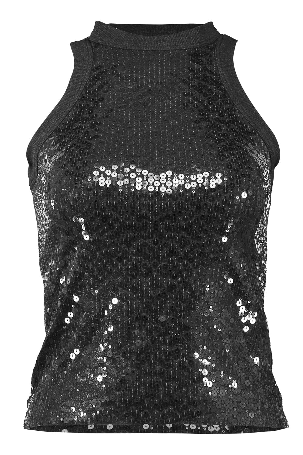 BRUNELLO CUCINELLI-Pailette Tank - Anthracite-