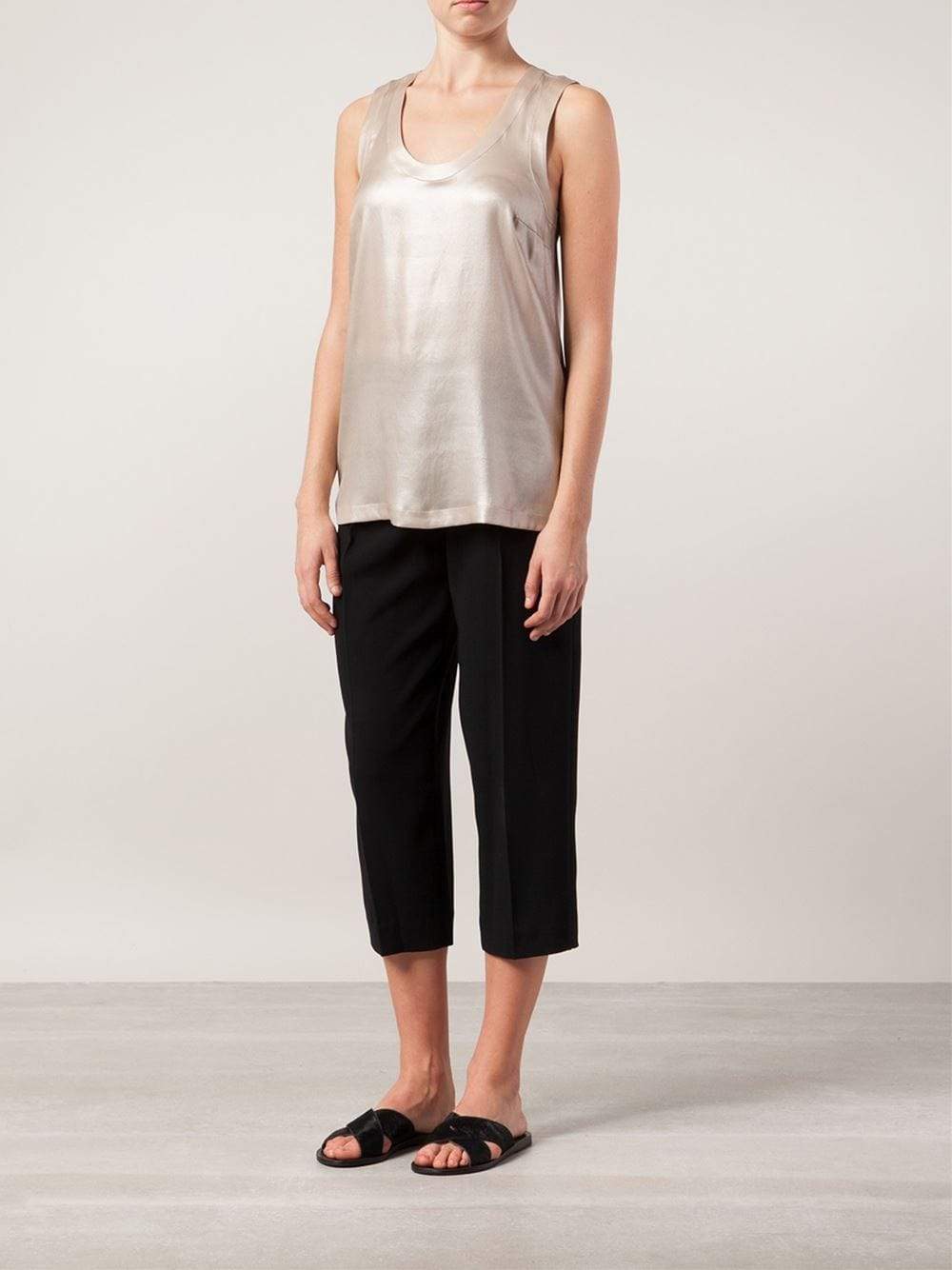 BRUNELLO CUCINELLI-Lame Silk Tank-