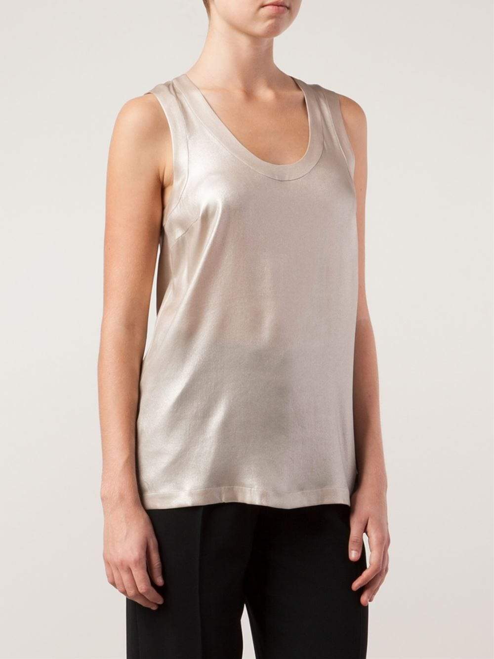 BRUNELLO CUCINELLI-Lame Silk Tank-