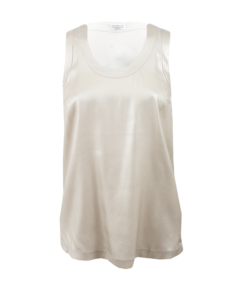 BRUNELLO CUCINELLI-Lame Silk Tank-