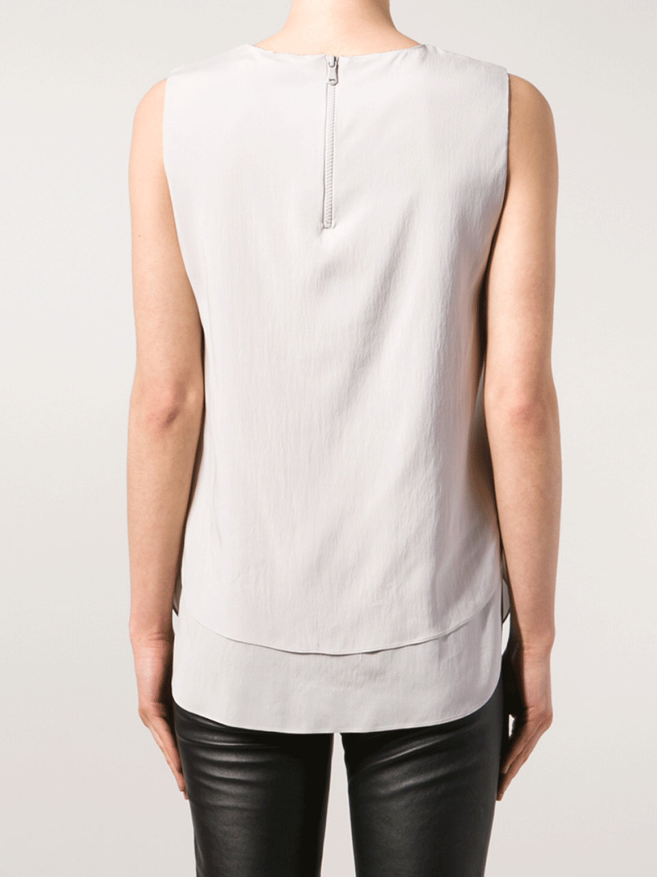 BRUNELLO CUCINELLI-Double Layer Round Hem Tank-